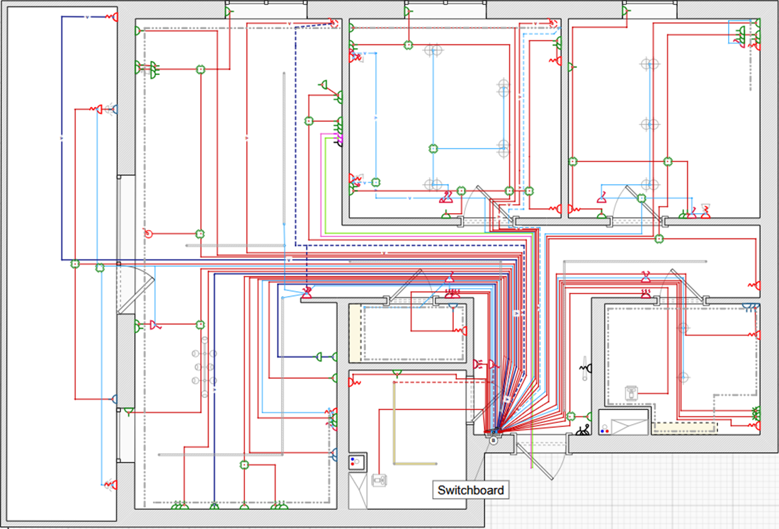 Piano elettrico generato da Remplanner — software per la progettazione della casa