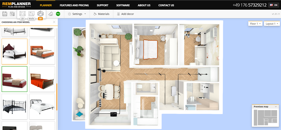 L’interface du planificateur est d’une simplicité intuitive, rappelant l’univers des jeux de simulation comme Les Sims.