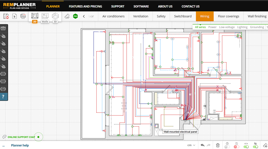 Plan électrique pour la réorganisation du système électrique de l'appartement.