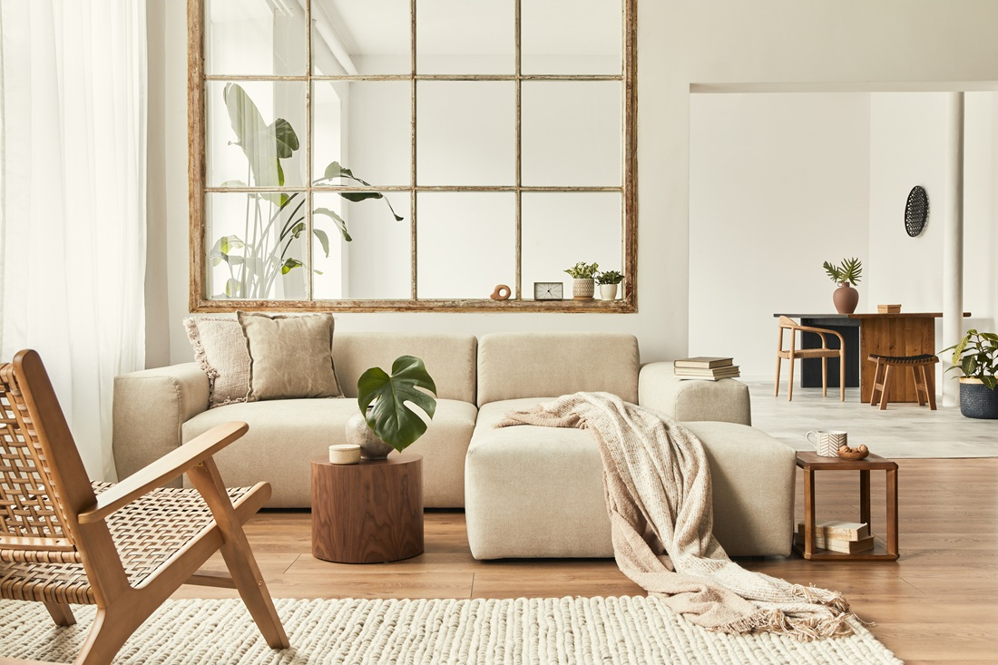 Using different materials with various textures to give character to interior design
