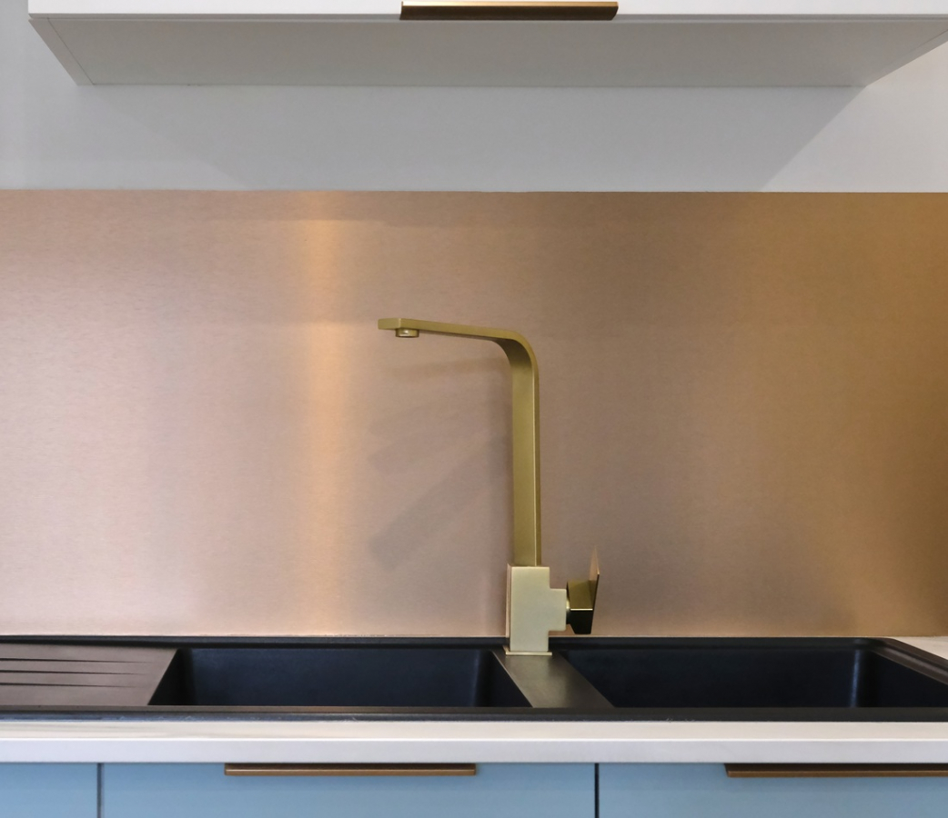 Brass kitchen sink