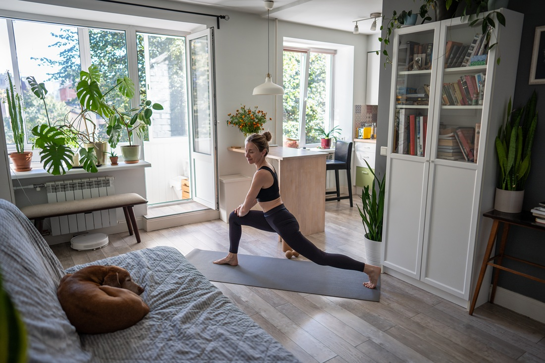 Wellness at home. Home work-out