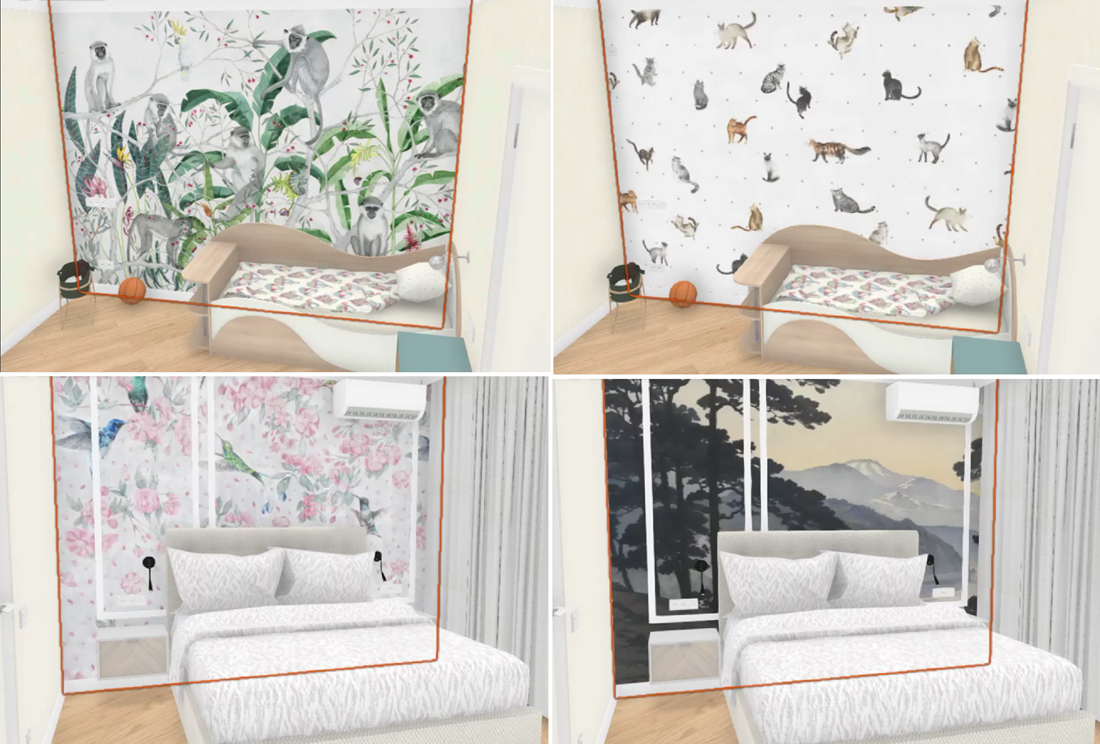 Replanner's screenshot - 3D views - extensive wallpaper catalogue
